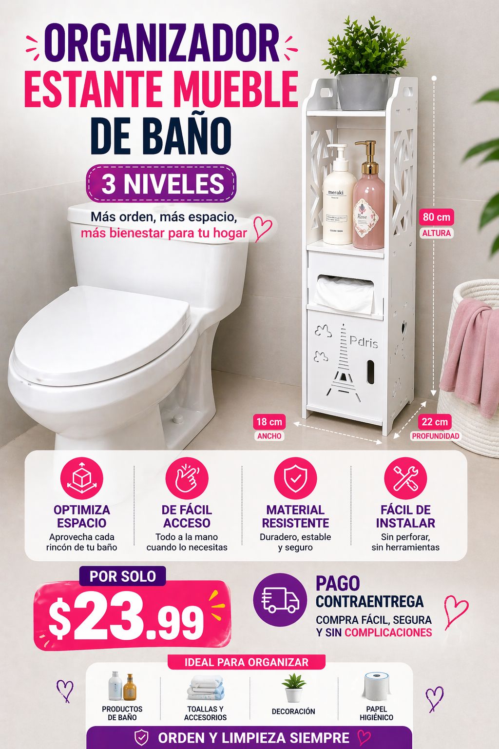Organizador Estante Mueble Baño