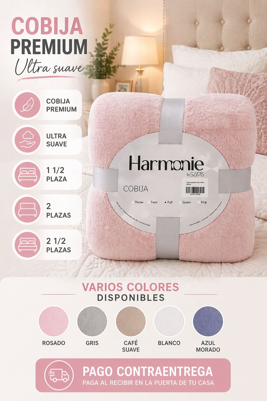 Cobija Premium Harmonie Varios Tamaños