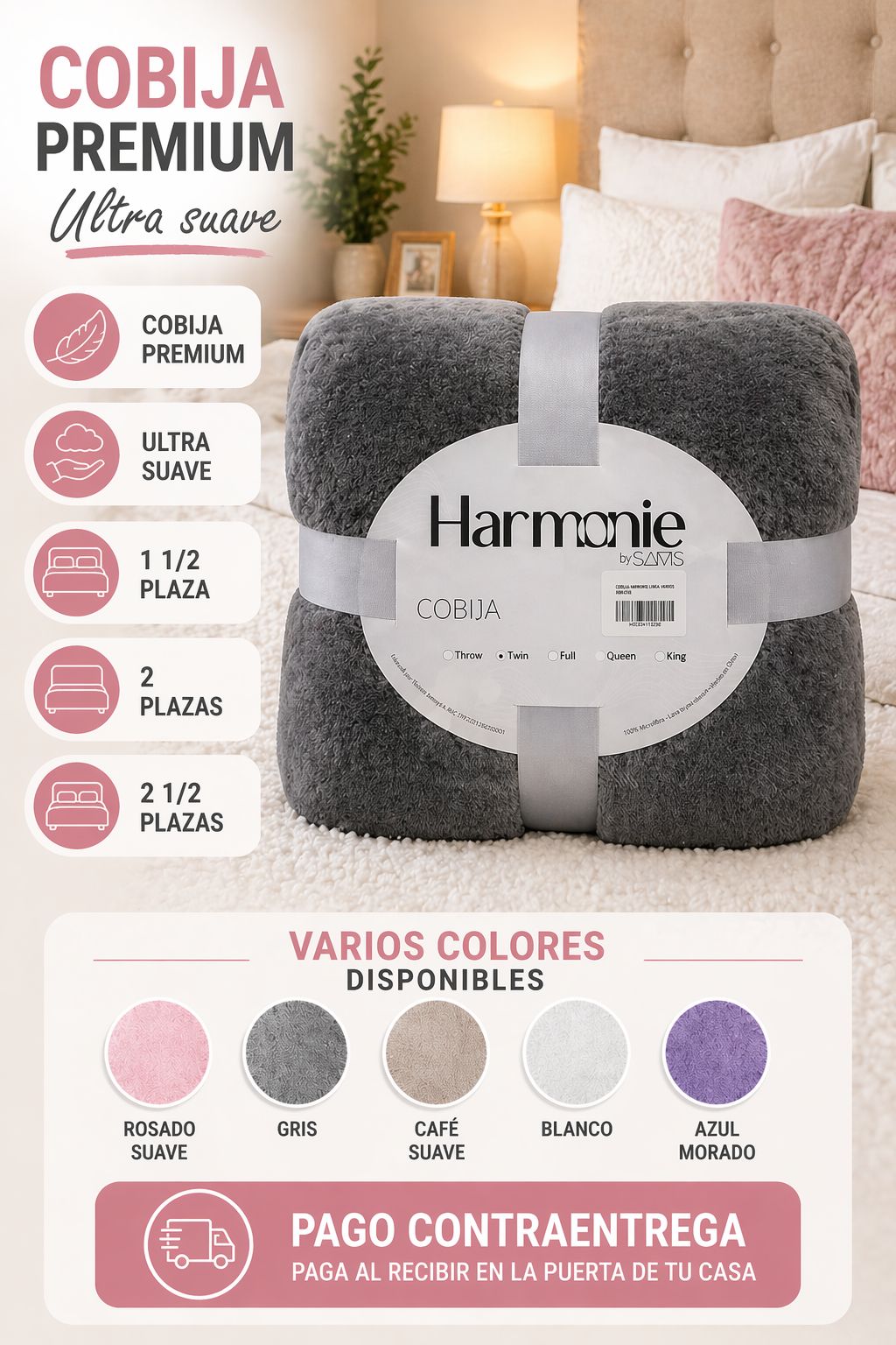 Cobija Premium Harmonie Varios Tamaños