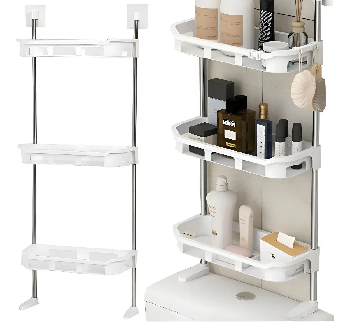 Organizador de baño de 3 niveles